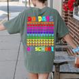 50 Days Of School Hearts Teacher Happy 50th Day Of School Women's Comfort Colors T-Shirt Back Print Moss