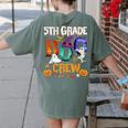 5th Grade Boo Crew Teacher Student Halloween Costume For Men Women Kids Women's Comfort Colors T-Shirt Back Print Moss