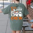 5th Grade Boo Crew Teachers Students Ghost Halloween Women's Comfort Colors T-Shirt Back Print Moss