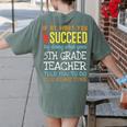 5th Grade Teacher Appreciation Women's Comfort Colors T-Shirt Back Print Moss 5th Grade Teacher Appreciation Women's Comfort Colors T-Shirt Back Print Moss