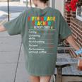 5th Grade Teacher Report Card Appreciation Men Women Women's Comfort Colors T-Shirt Back Print Moss