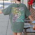 5th Grade Typography Team Fifth Grade Teacher Back To School Women's Comfort Colors T-Shirt Back Print Moss 5th Grade Typography Team Fifth Grade Teacher Back To School Women's Comfort Colors T-Shirt Back Print Moss