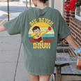 67 Meme Six Seven Bruh Retro Dabbing Teacher School Women's Comfort Colors T-Shirt Back Print Moss