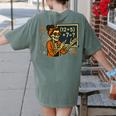 67 Teacher Halloween Skeleton Six Seven Meme Math Women's Comfort Colors T-Shirt Back Print Moss