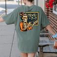 67 Teacher Halloween Skeleton Women's Comfort Colors T-Shirt Back Print Moss