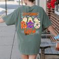 6th Grade Boo Crew Sixth Grade Halloween Teacher Kid Women's Comfort Colors T-Shirt Back Print Moss 6th Grade Boo Crew Sixth Grade Halloween Teacher Kid Women's Comfort Colors T-Shirt Back Print Moss