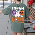 7th Grade Boo Crew Teacher Student Halloween Costume Women's Comfort Colors T-Shirt Back Print Moss 7th Grade Boo Crew Teacher Student Halloween Costume Women's Comfort Colors T-Shirt Back Print Moss