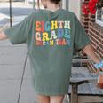 8th Grade Dream Team Teachers Boys Kids Retro Back To School Women's Comfort Colors T-Shirt Back Print Moss