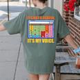 AAC Awareness AAC Teacher It's Not A Screen It's My Voice Men Women Women's Comfort Colors T-Shirt Back Print Moss