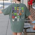 ABCs Alphabet Halloween Learning Kindergarten Teachers Women's Comfort Colors T-Shirt Back Print Moss ABCs Alphabet Halloween Learning Kindergarten Teachers Women's Comfort Colors T-Shirt Back Print Moss