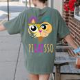 Abstract Cat Art Picatsso Shirt For Art Teachers Women's Comfort Colors T-Shirt Back Print Moss Abstract Cat Art Picatsso Shirt For Art Teachers Women's Comfort Colors T-Shirt Back Print Moss