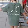 Acute Angle Cute Math Teacher Women's Comfort Colors T-Shirt Back Print Moss Acute Angle Cute Math Teacher Women's Comfort Colors T-Shirt Back Print Moss