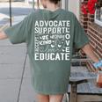 Advocate Support Accept Educate Special Education Teacher Women's Comfort Colors T-Shirt Back Print Moss Advocate Support Accept Educate Special Education Teacher Women's Comfort Colors T-Shirt Back Print Moss