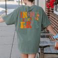 In My Advocating Era Advocate Autism Awareness Sped Teacher Men Women Kids Women's Comfort Colors T-Shirt Back Print Moss