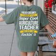 Agriculture Teacher Appreciation AG Teacher Women's Comfort Colors T-Shirt Back Print Moss