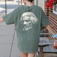 American History Frederick Douglass Teacher Women's Comfort Colors T-Shirt Back Print Moss