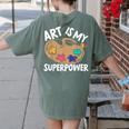 Art Is My Superpower Art Teacher Artist Painter Painting Women's Comfort Colors T-Shirt Back Print Moss Art Is My Superpower Art Teacher Artist Painter Painting Women's Comfort Colors T-Shirt Back Print Moss