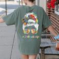 Art Teacher Life Messy Bun Back To School Art Teacher Women's Comfort Colors T-Shirt Back Print Moss Art Teacher Life Messy Bun Back To School Art Teacher Women's Comfort Colors T-Shirt Back Print Moss