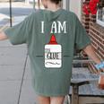 Art Teacher T-Shirt I Am The Glue Women's Comfort Colors T-Shirt Back Print Moss