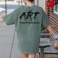 Art Teacher Women's Comfort Colors T-Shirt Back Print Moss Art Teacher Women's Comfort Colors T-Shirt Back Print Moss