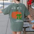 I Ate Some Pumpkin Pi Pie Math Teacher Halloween For Men Women Kids Women's Comfort Colors T-Shirt Back Print Moss I Ate Some Pumpkin Pi Pie Math Teacher Halloween For Men Women Kids Women's Comfort Colors T-Shirt Back Print Moss