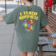 Autism Teacher Shirt I Teach Kindness Apple Puzzle Awareness Women's Comfort Colors T-Shirt Back Print Moss Autism Teacher Shirt I Teach Kindness Apple Puzzle Awareness Women's Comfort Colors T-Shirt Back Print Moss