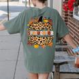 Autumn Fall SPED ED Teacher Thankful Grateful Pumpkin Retro Women's Comfort Colors T-Shirt Back Print Moss Autumn Fall SPED ED Teacher Thankful Grateful Pumpkin Retro Women's Comfort Colors T-Shirt Back Print Moss