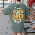 AVID Team Appreciation Essentials AVID Program Teacher Women's Comfort Colors T-Shirt Back Print Moss