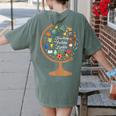 Awesome Teachers T Shirt Teaching Future Leaders Globe For Men Women Women's Comfort Colors T-Shirt Back Print Moss Awesome Teachers T Shirt Teaching Future Leaders Globe For Men Women Women's Comfort Colors T-Shirt Back Print Moss