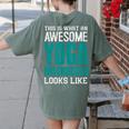 This Is What An Awesome Yoga Instructor Yoga Teacher Women's Comfort Colors T-Shirt Back Print Moss This Is What An Awesome Yoga Instructor Yoga Teacher Women's Comfort Colors T-Shirt Back Print Moss