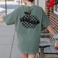 Back To School Checkered Apple Teacher Checkerboard Teacher For Men Women Girls Kids Women's Comfort Colors T-Shirt Back Print Moss Back To School Checkered Apple Teacher Checkerboard Teacher For Men Women Girls Kids Women's Comfort Colors T-Shirt Back Print Moss