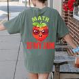 Back To School Math Is My Jam Math Teacher Women's Comfort Colors T-Shirt Back Print Moss