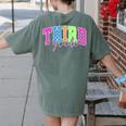 Back To School Neon Checkered Third Grade Colorful Teacher Women's Comfort Colors T-Shirt Back Print Moss Back To School Neon Checkered Third Grade Colorful Teacher Women's Comfort Colors T-Shirt Back Print Moss