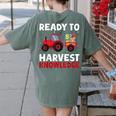 Back To School Teacher Farming Tractor Farmer Kids 100th Day Women's Comfort Colors T-Shirt Back Print Moss Back To School Teacher Farming Tractor Farmer Kids 100th Day Women's Comfort Colors T-Shirt Back Print Moss