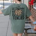 Back To School Teacher Life Apple Leopard Teacher Women Women's Comfort Colors T-Shirt Back Print Moss Back To School Teacher Life Apple Leopard Teacher Women Women's Comfort Colors T-Shirt Back Print Moss