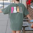 Back To School Teacher Para Preppy Checkered Para Life Women's Comfort Colors T-Shirt Back Print Moss Back To School Teacher Para Preppy Checkered Para Life Women's Comfort Colors T-Shirt Back Print Moss