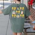 Back To School Yellow Bows Book Coffee Leopard Apple Teacher Women's Comfort Colors T-Shirt Back Print Moss Back To School Yellow Bows Book Coffee Leopard Apple Teacher Women's Comfort Colors T-Shirt Back Print Moss