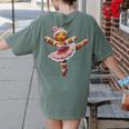 Ballet Dancer Gingerbread Christmas Dance Teacher Girl Women Women's Comfort Colors T-Shirt Back Print Moss Ballet Dancer Gingerbread Christmas Dance Teacher Girl Women Women's Comfort Colors T-Shirt Back Print Moss