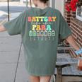 Battery Life Of A Para SPED Parapro Teacher Squad Women's Comfort Colors T-Shirt Back Print Moss