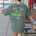 Battery Life Of A School Teacher Monday To Friday For Men Women Women's Comfort Colors T-Shirt Back Print Moss
