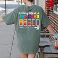 Battery Life Of a Teacher Shirt Thanksgiving Teacher Women's Comfort Colors T-Shirt Back Print Moss Battery Life Of a Teacher Shirt Thanksgiving Teacher Women's Comfort Colors T-Shirt Back Print Moss