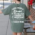 Best Music Teacher For Men Women Musician Band Piano Teacher Women's Comfort Colors T-Shirt Back Print Moss