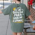 Bilingual Teacher Maestra Spanish Teacher Women's Comfort Colors T-Shirt Back Print Moss Bilingual Teacher Maestra Spanish Teacher Women's Comfort Colors T-Shirt Back Print Moss
