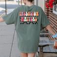 Boho Inclusion Matters Special Education SPED Teacher Women Women's Comfort Colors T-Shirt Back Print Moss Boho Inclusion Matters Special Education SPED Teacher Women Women's Comfort Colors T-Shirt Back Print Moss