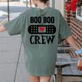 Boo Boo Crew First Aid School Nurse Day Care Teacher Women's Comfort Colors T-Shirt Back Print Moss Boo Boo Crew First Aid School Nurse Day Care Teacher Women's Comfort Colors T-Shirt Back Print Moss