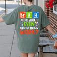 Bruh Did You Even Show Your Work For Science Teachers For Men Women Women's Comfort Colors T-Shirt Back Print Moss