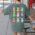 Bunny Reading Books Easter Day Librarian Teacher Book Women's Comfort Colors T-Shirt Back Print Moss Bunny Reading Books Easter Day Librarian Teacher Book Women's Comfort Colors T-Shirt Back Print Moss