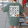Calculator Easy Halloween Costume For Math Teacher Women's Comfort Colors T-Shirt Back Print Moss Calculator Easy Halloween Costume For Math Teacher Women's Comfort Colors T-Shirt Back Print Moss