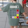 Calculator Math Teacher Halloween Costumes Women Men Adults Women's Comfort Colors T-Shirt Back Print Moss Calculator Math Teacher Halloween Costumes Women Men Adults Women's Comfort Colors T-Shirt Back Print Moss