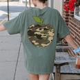 Camo Apple Camouflage Clothing School Student Camo Teacher Men Women Kids Women's Comfort Colors T-Shirt Back Print Moss Camo Apple Camouflage Clothing School Student Camo Teacher Men Women Kids Women's Comfort Colors T-Shirt Back Print Moss